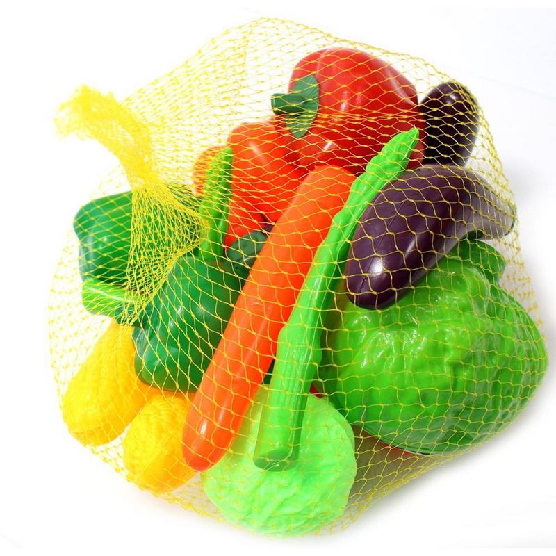 Insten 20 Pieces Vegetables Bag Playset, Pretend Toys & Kitchen Food Accessories for Kids, 1 of 6
