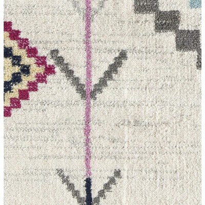 Native Ivory Synthetic Easy-Care Stain-Resistant Area Rug, 2'x4'