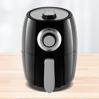 Compact Black 2.3-Quart Electric Air Fryer with Nonstick Interior