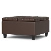 CAVINAS Square Storage Ottoman Bench,Storage Ottoman with Lift Lids and Stitched Tuft Design for Living Room,Bedroom - 2 of 4