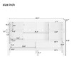 55.1'' Storage Sideboard with 4-Doors, Open Shelf and 2-Tiers Adjustable Shelves, Modern Cabinet, Suitable for Living Room, Hallway, Dining, Office - 3 of 4