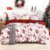 Christmas Duvet Cover Set King, 2-Piece Soft Reindeer Pattern Bedding Set with Two 20"x36" Pillow Shams, Holiday Comforter Cover for Bedroom - 4 of 4