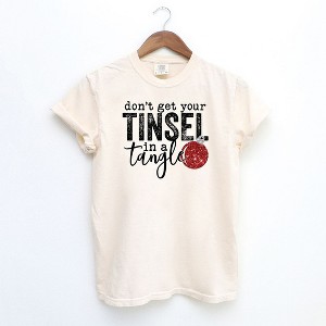 Simply Sage Market Women's Tinsel In A Tangle Bulb Short Sleeve Garment Dyed Tee - 1 of 2
