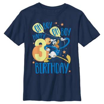 Boy's Mickey & Friends Donald Happy 3rd Birthday T-Shirt