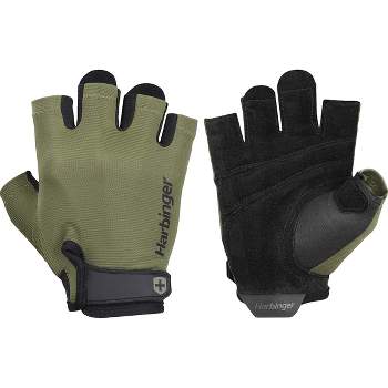 Harbinger Unisex Power Weight Lifting Gloves 2.0 - Black/Green
