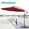 HYLEORY Beeram 120" Round Cantilever Umbrella with Counterweight - 4 of 4