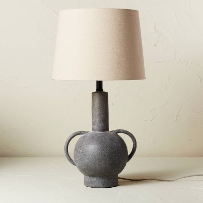 Double Handle Ceramic Table Lamp Black (Includes LED Light Bulb) - Opalhouse™ designed with Jungalow™