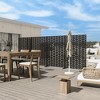 MAYEERTY Brick Black Galvanized Steel Screen Outdoor and Indoor Freestanding Decorative Privacy Screen for Deck Balcony Patio for Outside Garden 1pcs - 3 of 4
