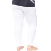 Women's One Size Fits Most Plus Size Super-Stretch Solid Leggings - One Size Fits Most Plus - White Mark - 2 of 2