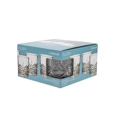 11 oz. Clear Crystal Double Old-Fashioned Glasses Set of 4