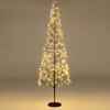 Costway 5/6/7 FT Lighted Alpine Tree with 1500 White LED Lights, Weighted Base for Christmas - 2 of 4