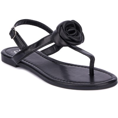 New York & Company Women's Rosette Flat Sandal