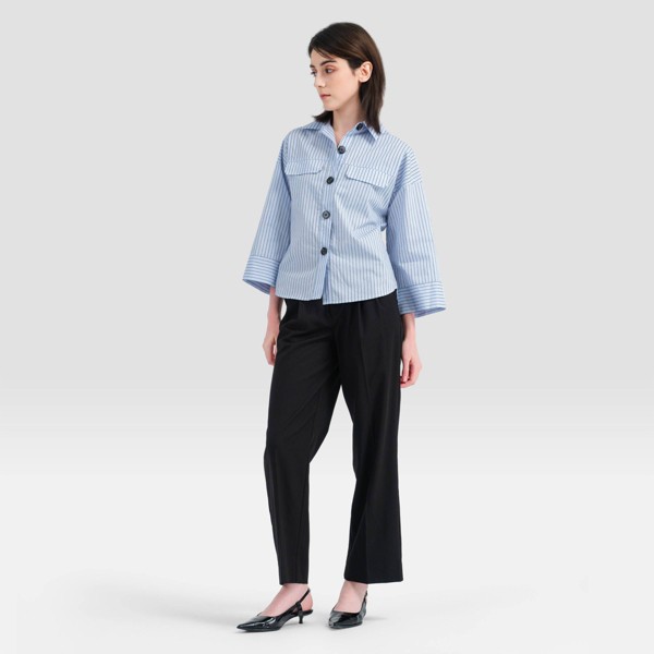 Camisa utilitaria de manga larga con cuello para mujer - A New Day™ 4