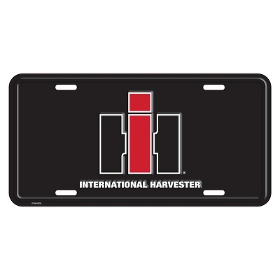 International Harvester Black 6in x 12in License Plate Sign-1907
