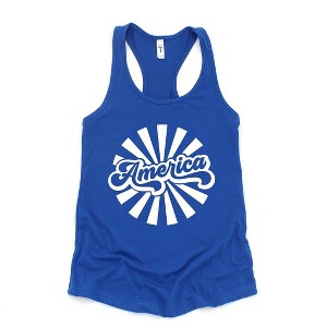 Simply Sage Market Women's America Rays Racerback Graphic Tank - 1 of 3