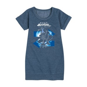 - Avatar: The Last Airbender - Aang Arrows Graphic Short Sleeve Fleece Dress - 1 of 4