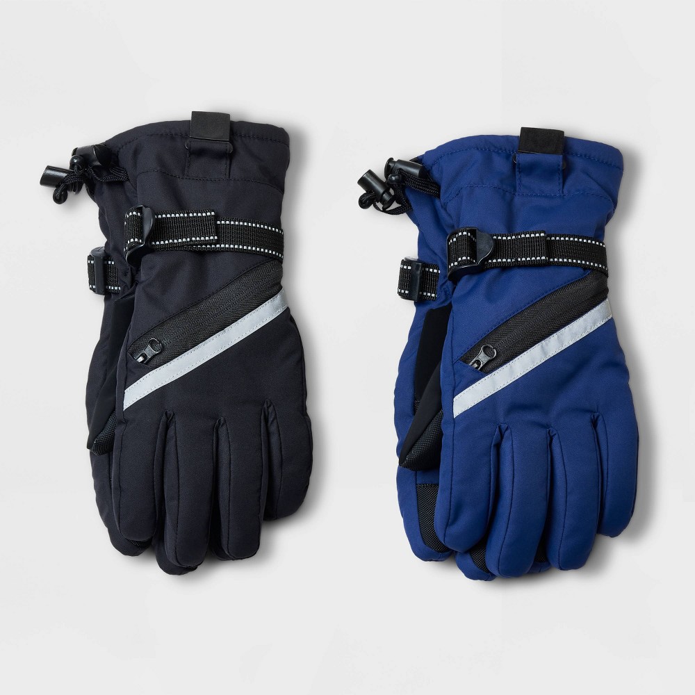 Kids' Zipper Ski Gloves - All in Motion 8-16, One Color (bid per each pair qty 2)