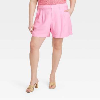 Women's High-Rise Pleated Front Shorts - A New Day™