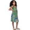 24sevenkid Girls Green Scarf Print Ruffle Summer Dress - image 2 of 4