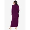 Jessica London Women's Plus Size 2-Piece Cowlneck Jacket Dress - 3 of 4