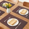 REGALWOVEN Placemats Set of 6 Leather Placemats for Kitchen Dining Table Decor - 2 of 4