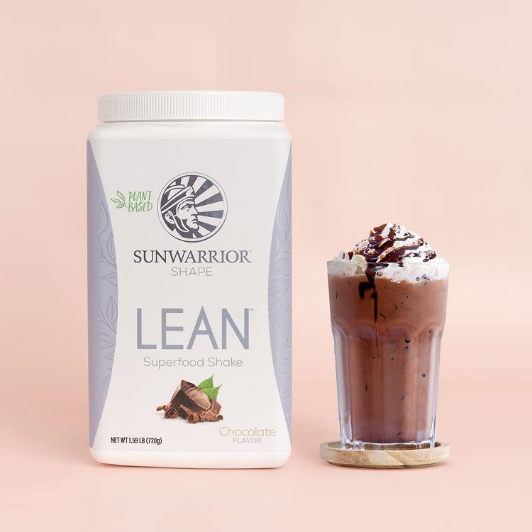 Sunwarrior Lean Meal, Vegan Protein Superfood Shake Meal Replacement Organic Protein Supplement, Chocolate, Snickerdoodle & Caramel Flavors, 720gm, 3 of 4