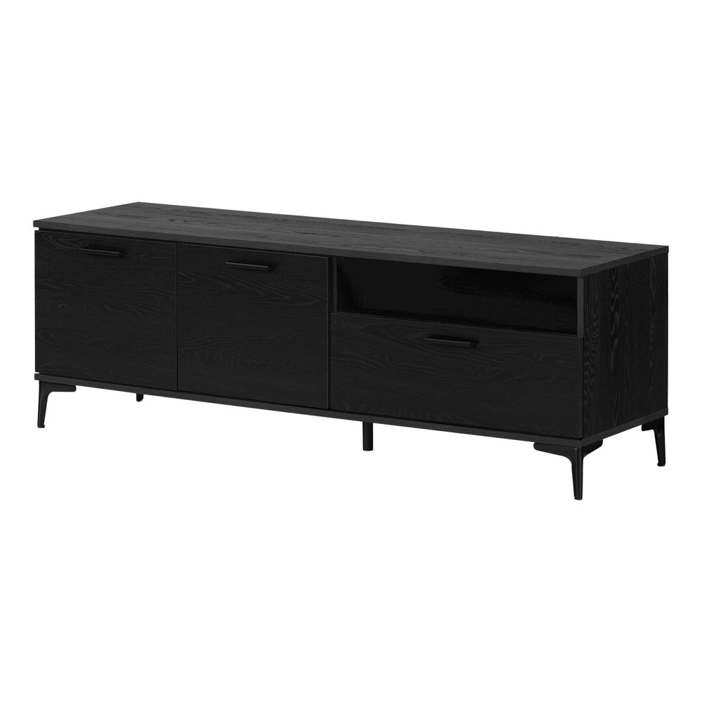 Photos - Mount/Stand South Shore Musano TV Stand for TVs up to 60" with Doors and Drawer Black