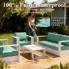 LayinSun 4 Piece Oversized Aluminum Outdoor Furniture Set, Patio Sofa Sets with Coffee Table, Deep Seating and Upgraded 6-inch Cushions - 2 of 4