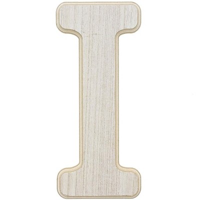 Genie Crafts Unfinished Wood 12-Inch Decorative Letters I Alphabet for DIY Crafts & Home Wall Decor