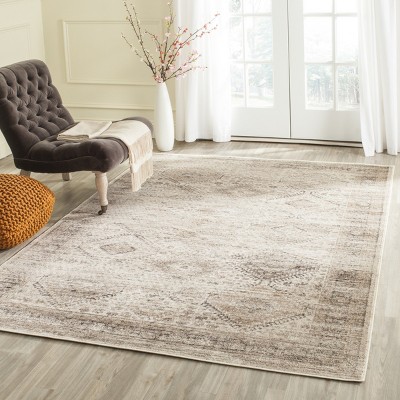 Gray Hand-Knotted Wool and Viscose 10' x 14' Rectangular Rug