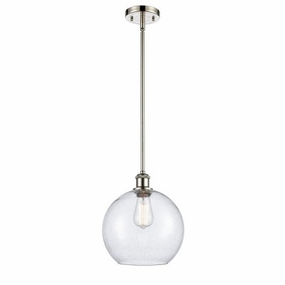Athens - 1 Light Stem Hung Mini Pendant In Industrial Style-13 Inches Tall and 10 Inches Wide