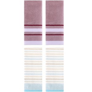 REGALWOVEN 4 Pcs Striped Soft Comfortable Absorbent Bathroom Hand Towel for Home - 1 of 4
