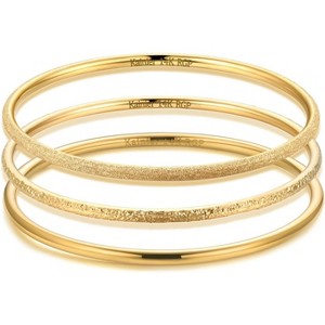 3mm 14K Gold Plated Bracelet Thin Round Bangle Bracelet for Women Solid Plain Polished Bracelet - 1 of 4