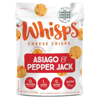 Whisps Asiago and Pepper Jack Cheese Crisps - 2.12oz