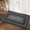 Washable Living Room Rugs Modern Braided Print Area Rug Border Design Accent Rugs for Bedroom Non-Slip Low Pile Area Rug - 2 of 4