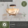 VAXCEL Lodge Rustic Antler Bowl Semi Flush Mount Ceiling Light Cream Glass - 4 of 4