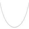 Black Bow Jewelry 0.85mm 14k White Gold Diamond Cut Solid Cable Chain Necklace - image 3 of 4