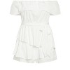 Women's Plus Size Kiki Playsuit - ivory | CITY CHIC - 4 of 4