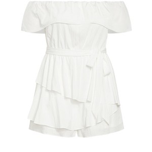 Women's Plus Size Kiki Playsuit - ivory | CITY CHIC - 1 of 4