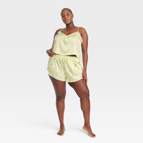 Women's Satin Pajama Set - Colsie™ Yellow/floral Xl : Target