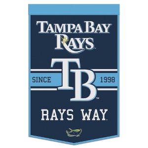 24" x 38" MLB Tampa Bay Rays Wool Banner - 1 of 3