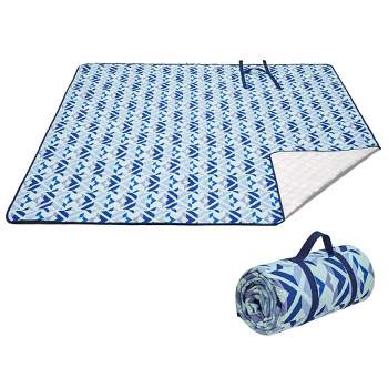 KingCamp 3-Layered Portable Outdoor Waterproof Roll Up Picnic Blanket w/Carry Handle for Beach, Camping, or Hiking