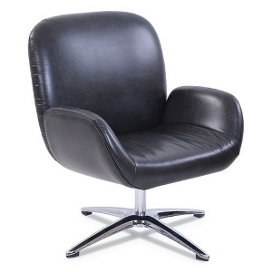 SertaPedic Tavern Collection Lounge Chair, 31.25" x 29.25" x 37.25", Distressed Brown Seat, Distressed Brown Back, Chrome/Silver Base - 1 of 1