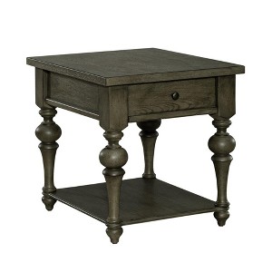 Liberty Furniture,Americana Farmhouse Drawer End Table in Dusty Taupe - 1 of 3