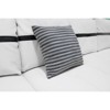 DOMETOUR 17.5" Black and White Stripes Square Cotton Linen Fabric Pillow - 3 of 4