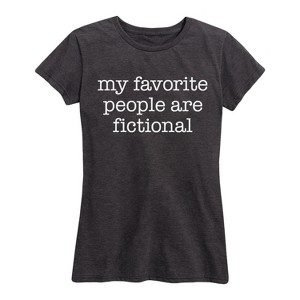 Women's - Instant Message - My Favorite People are Fictional Short Sleeve Graphic T-Shirt - 1 of 4