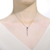 Guili 14K Gold-Plated Sterling Silver Necklace with CZ Icicle Journey Pendant in Red, Blue, or Green—Elegant, Stylish, and Perfect for Layering. - 3 of 3