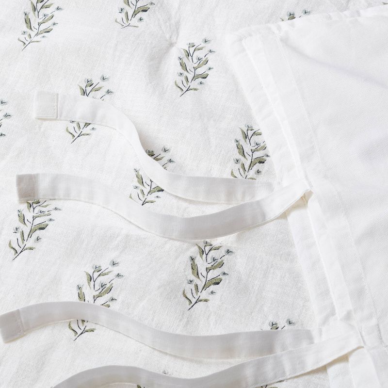 Standard Lofty Cotton Slub Wood Block Floral Quilt Sham White - Threshold&#8482; designed with Studio McGee, 6 of 7