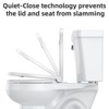 Potty Training Toilet Seat Round, Slow Soft Close Magnets Hinges Lock Quick Release, Easy to Install Toilet Seat with Toddler Potty Seat Built-in - 3 of 4