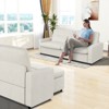 MUUEGM 89" Square Arm Corduroy Sofa| Upholstered Sofa with Deep Seat, Washable Cover, Removable Cushions - 4 of 4